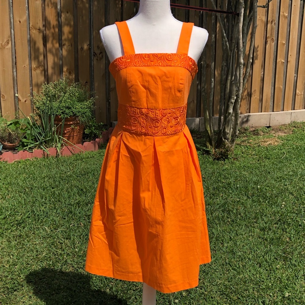 POPING ORANGE  DRESS